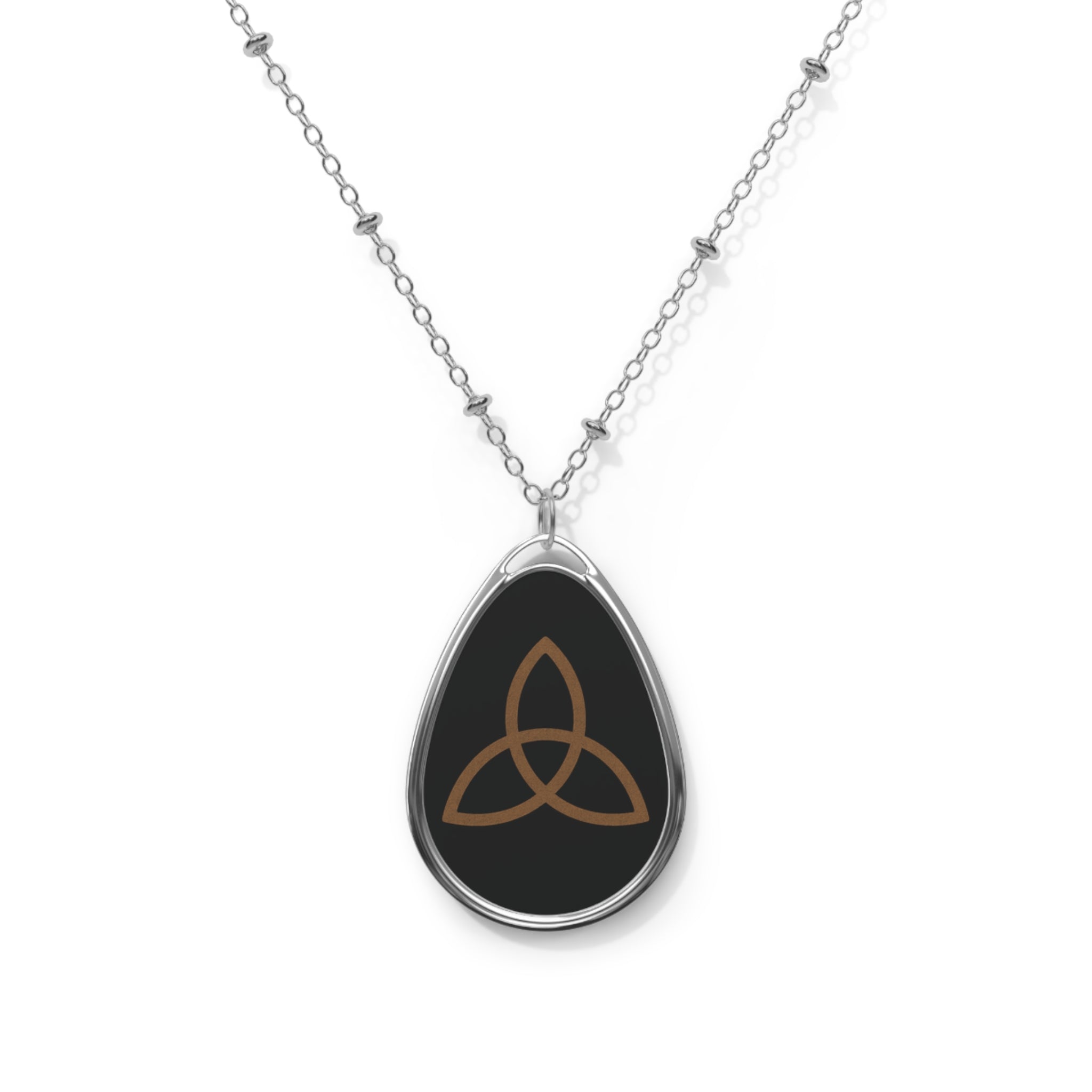 Triquetra Talisman Necklace, Ellipse Pendant