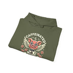 "Caffeinated Always Flying Pig" Style One, Hoodie by The Coffee Veteran