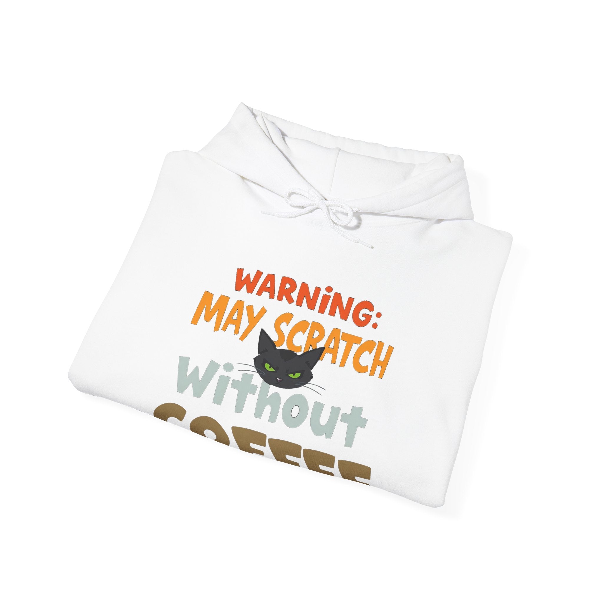 "Warning: May Scratch Without Coffee" Hoodie by The Coffee Veteran