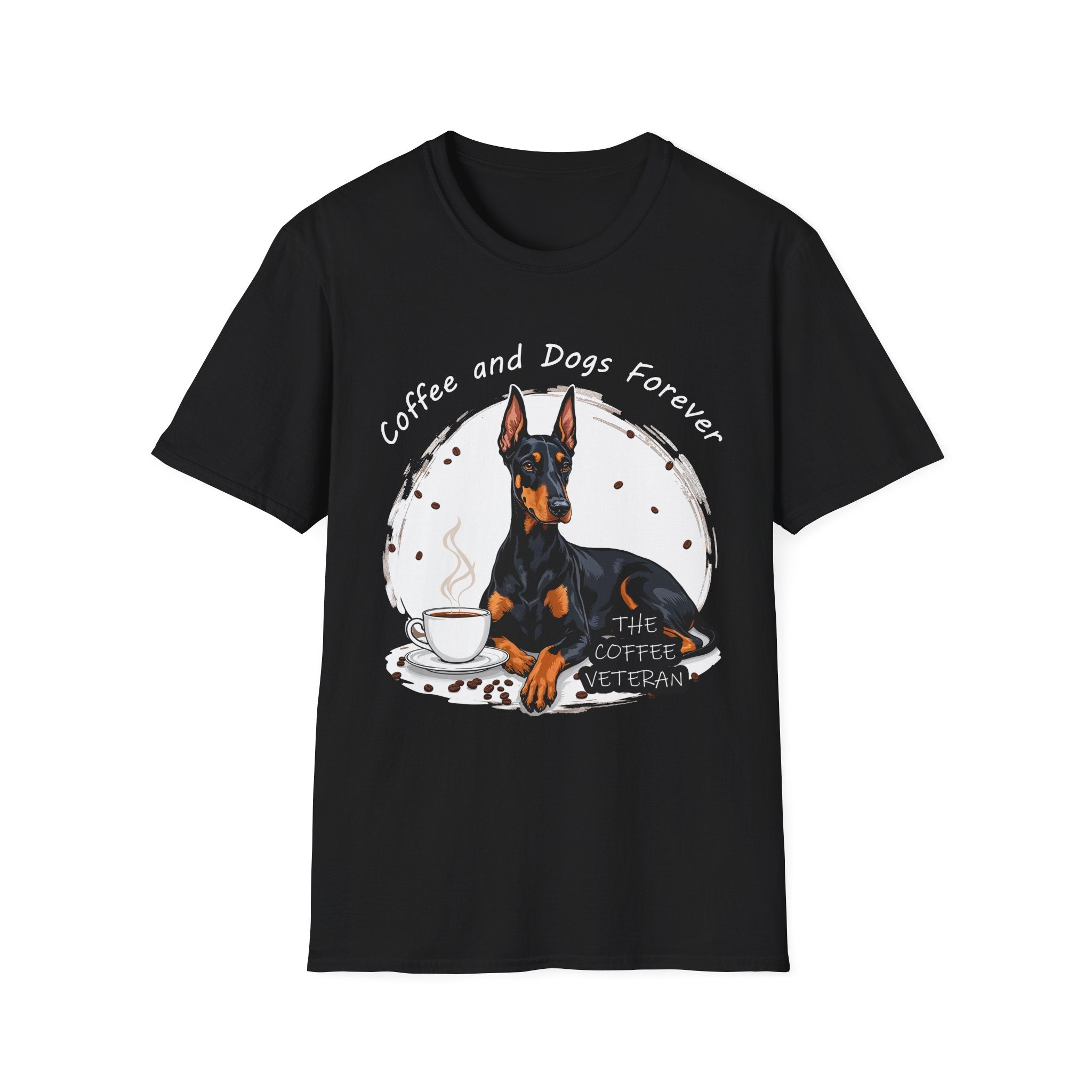 "Coffee and Dogs Forever" T-Shirt by The Coffee Veteran