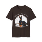 "Coffee and Dogs Forever" T-Shirt by The Coffee Veteran