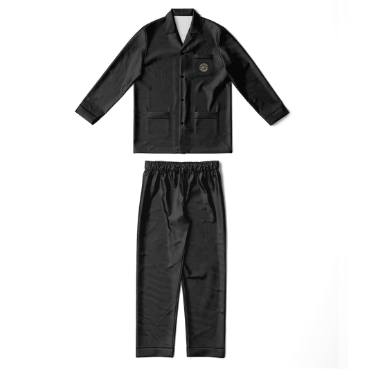 The Coffee Veteran Satin Pajama Set "DRINK, DEFEND, DELIVER."